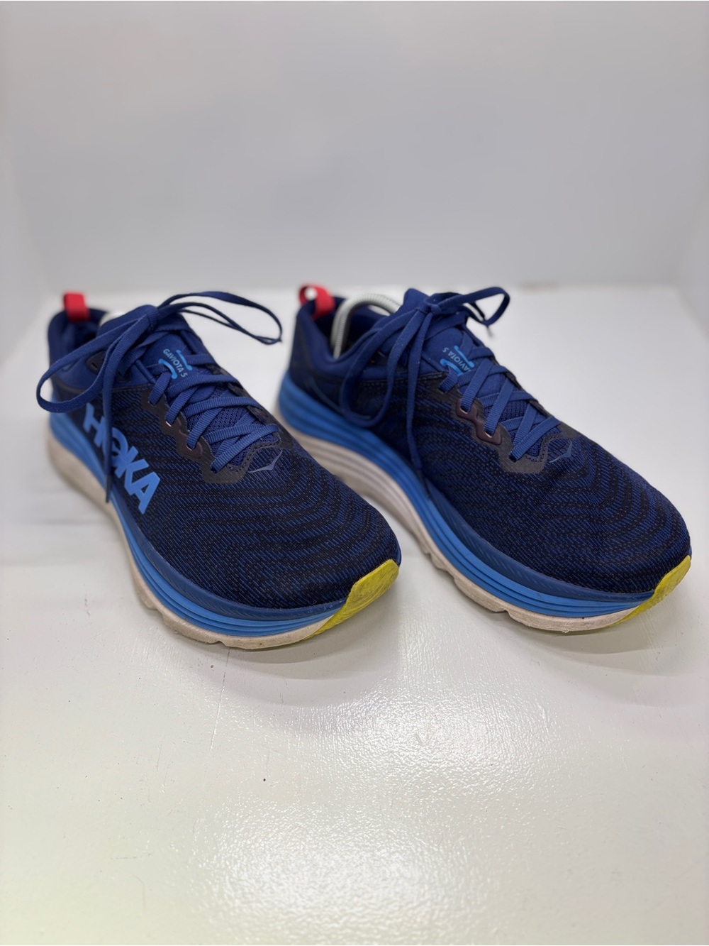 HOKA One One Gaviota 5 Men's 10.5 wide Blue Stability Running Shoes - Picture 8 of 13